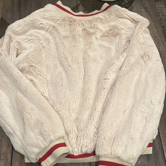 Lavender Brown fur Bomber Jacket/Like New - Picture 14 of 16